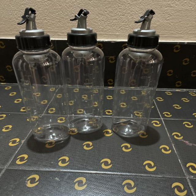 1 Litre Oil dispenser Bottle For Kitchen (Pack Of 3)