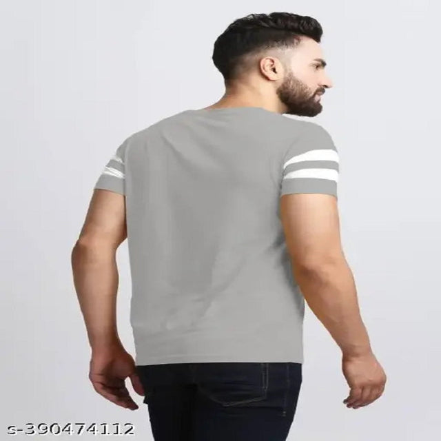 Men Striped Round Neck T-Shirt
