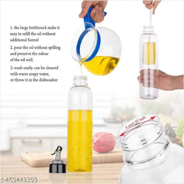 1 Litre Oil dispenser Bottle For Kitchen (Pack Of 3)